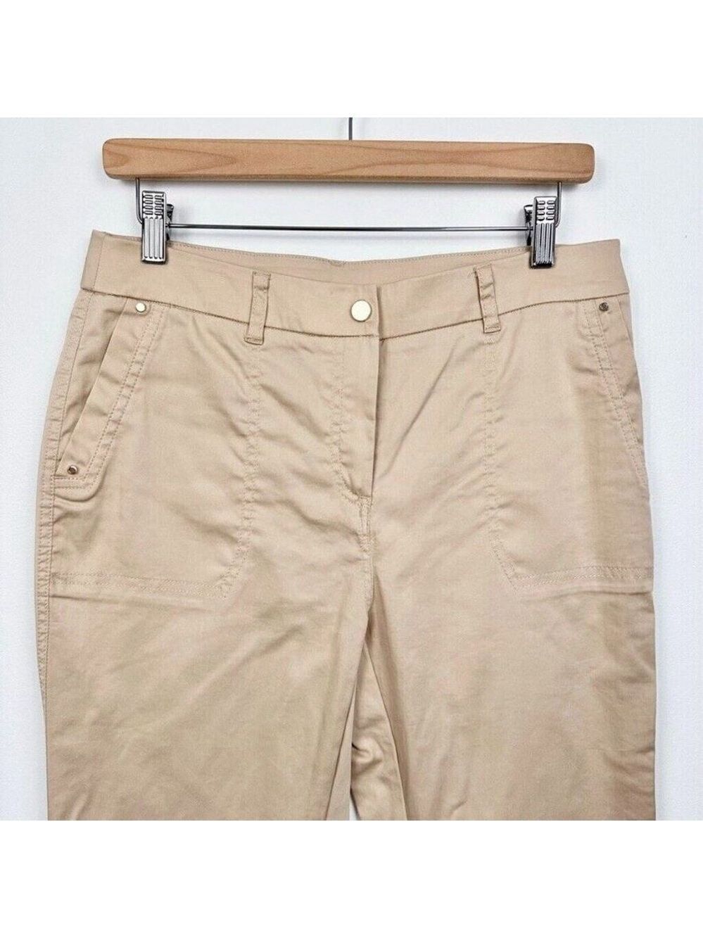 Chicos Slim Ankle Utility Pants Womens Size Small (0) Comfort Waist Luxe Beige - Picture 2 of 10